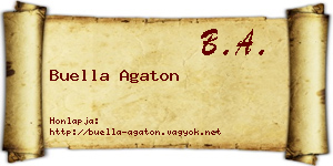 Buella Agaton névjegykártya